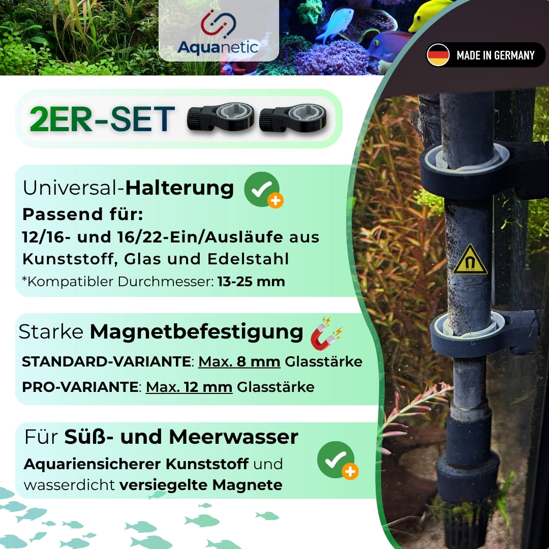 2er-Set Magnethalterung für Filter Ein-/Auslauf