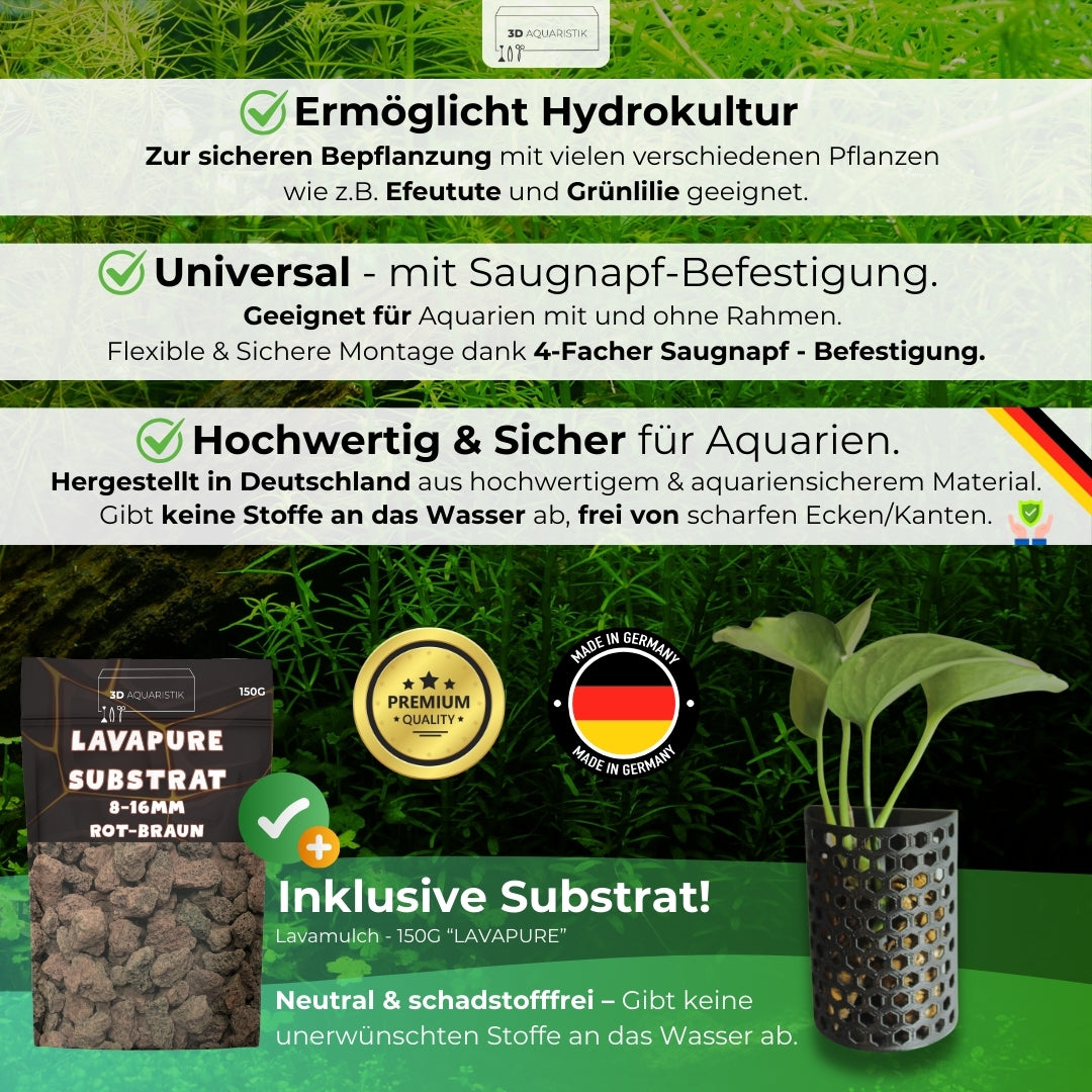 Pflanzenkorb mit Saugnapf