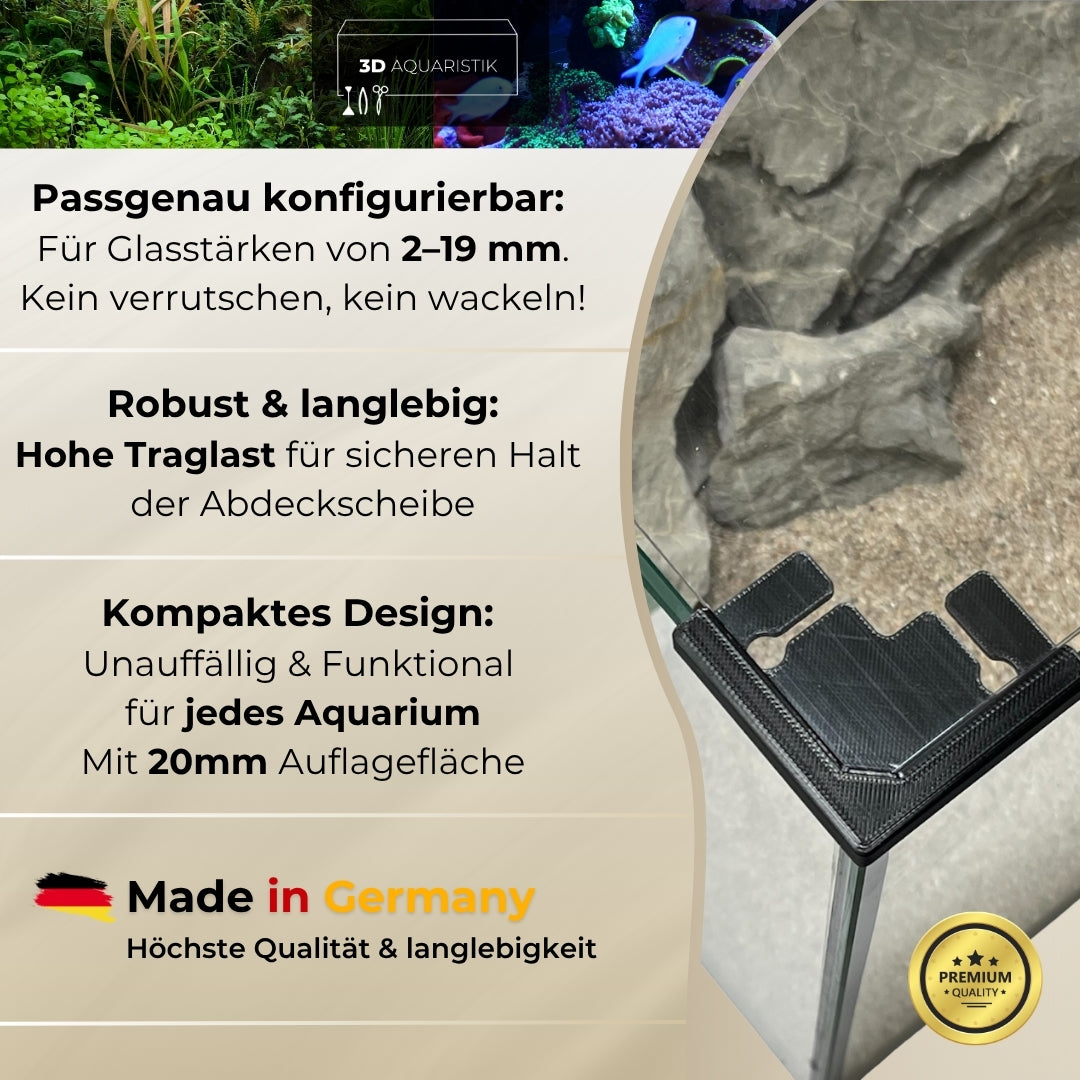 Eck-Halterung für Abdeckscheibe - 4 Stück