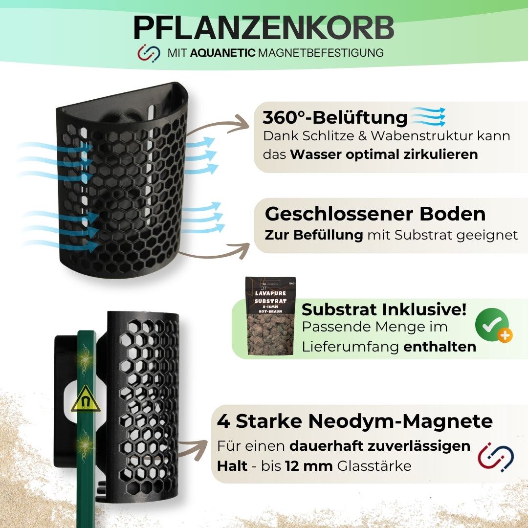 Pflanzenkorb mit Magnetbefestigung