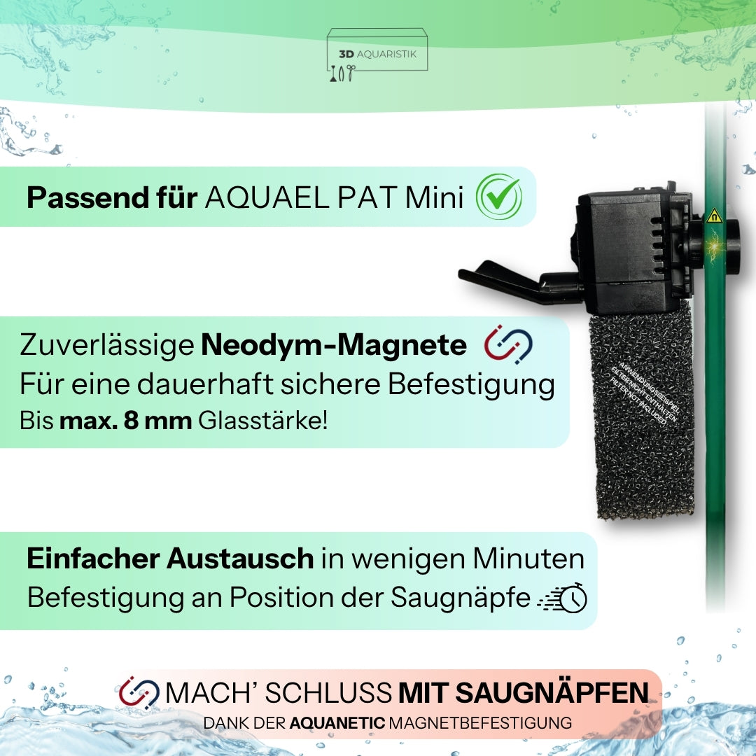 Magnethalterung passend für Aquael PAT Mini Filter
