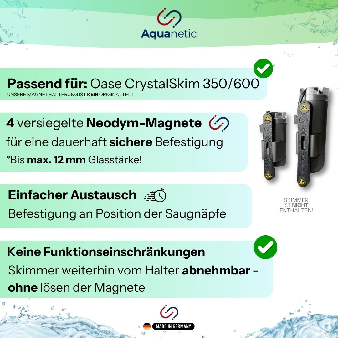 Magnethalterung passend für Oase CrystalSkim 350/600