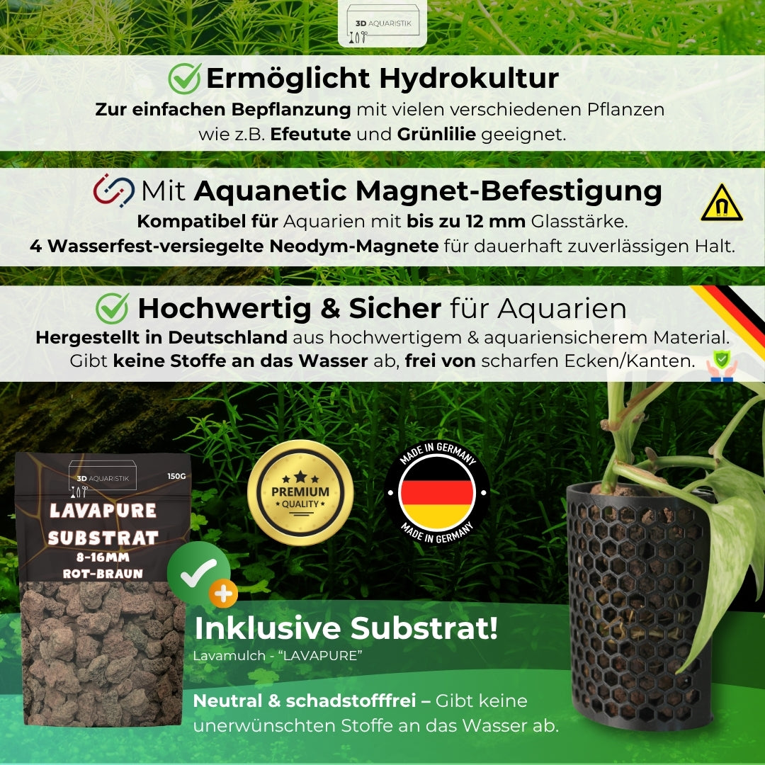 Pflanzenkorb mit Magnetbefestigung