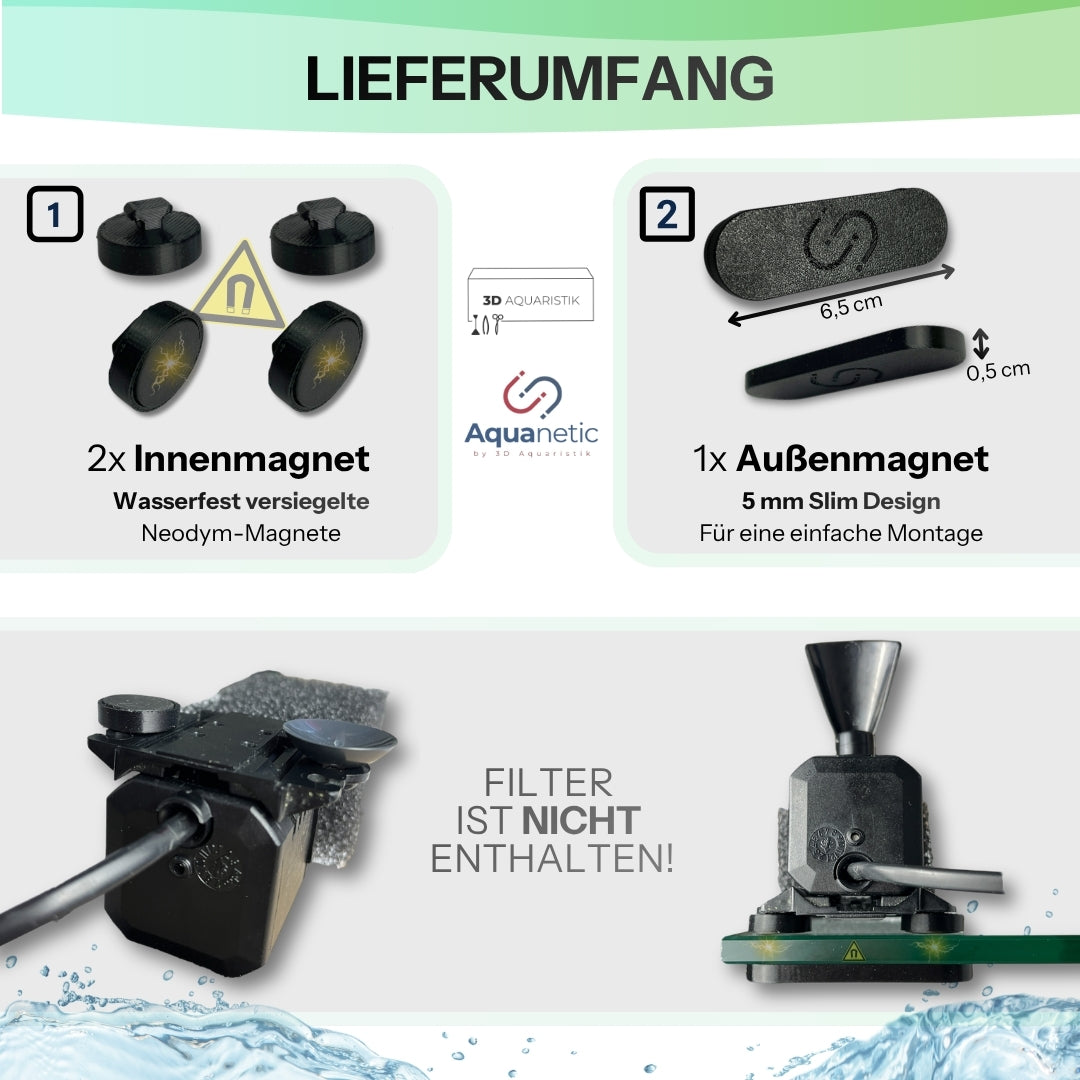 Magnethalterung passend für Aquael PAT Mini Filter
