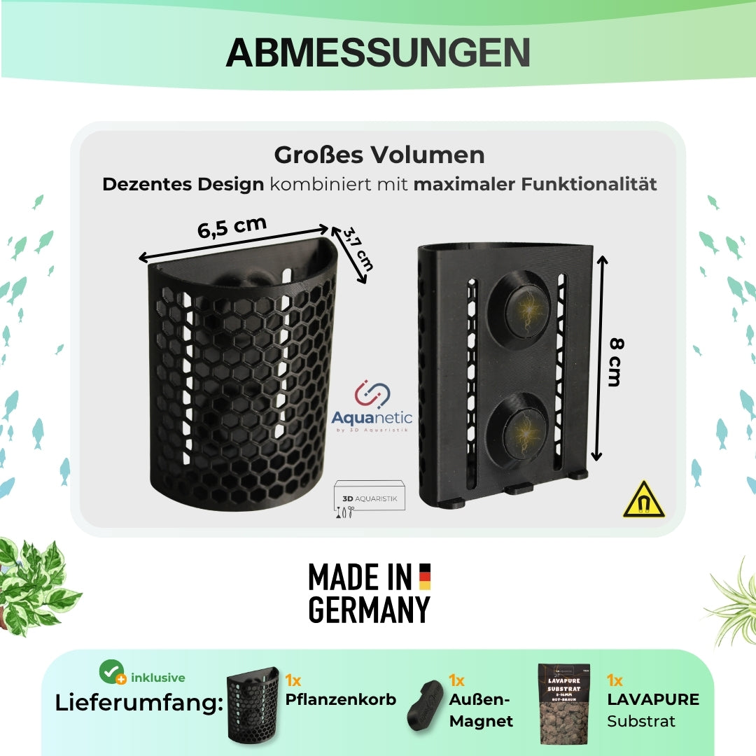 Pflanzenkorb mit Magnetbefestigung