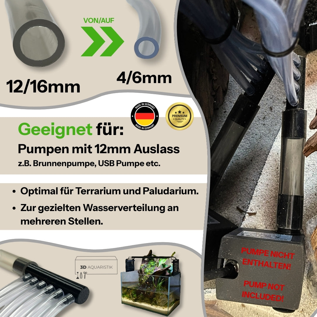 Schlauchadapter 12/16 mm auf 4/6 mm 1-6-fach